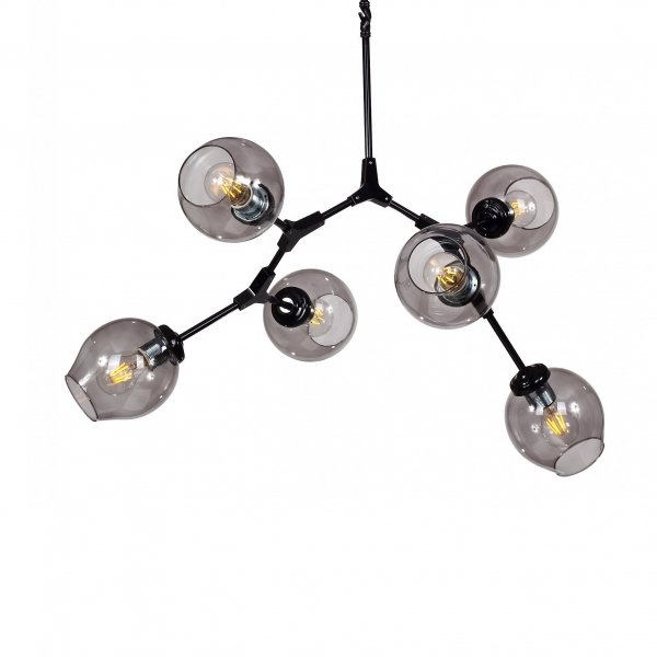 Люстра Branching Bubble Chandelier 6 Black Черный в Перми | Loft Concept 