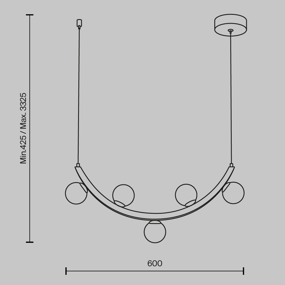 Люстра подвесная Ambre 3000К 12Вт в Перми