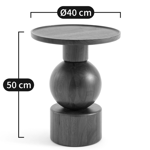 Приставной столик из массива Kobe Dark Wooden Side Table в Перми