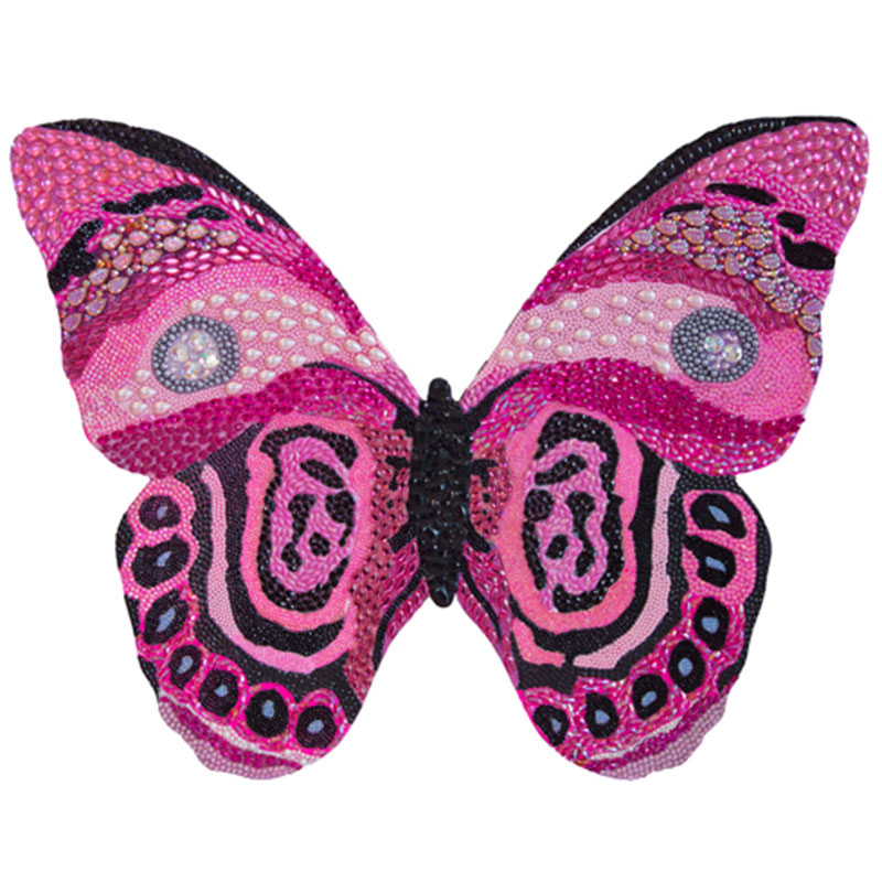 Картина “Pink and Black Bedazzled Butterfly Cut Out” Мульти в Перми | Loft Concept 