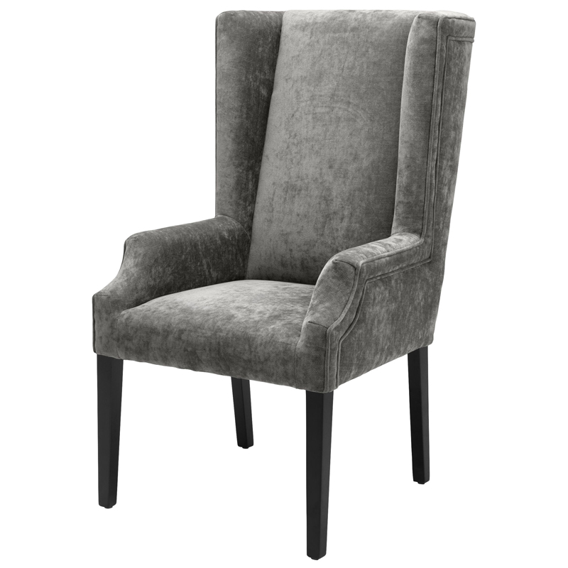 Стул Eichholtz Dining Chair Tempio grey Серый Черный в Перми | Loft Concept 