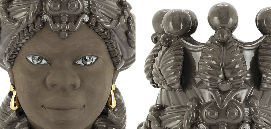 Ваза VASE MORO BIG LADY BLACK MUD Ваза VASE MORO BIG LADY BLACK MUD - Loft-Concept в Перми