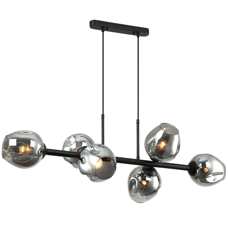 Люстра Branching Bubble Chandelier Line Gray Черный Серый (Gray) в Перми | Loft Concept 