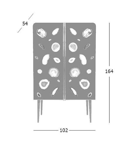 Patrick Naggar Gem Cabinet шкаф украшенный агатами  в Перми