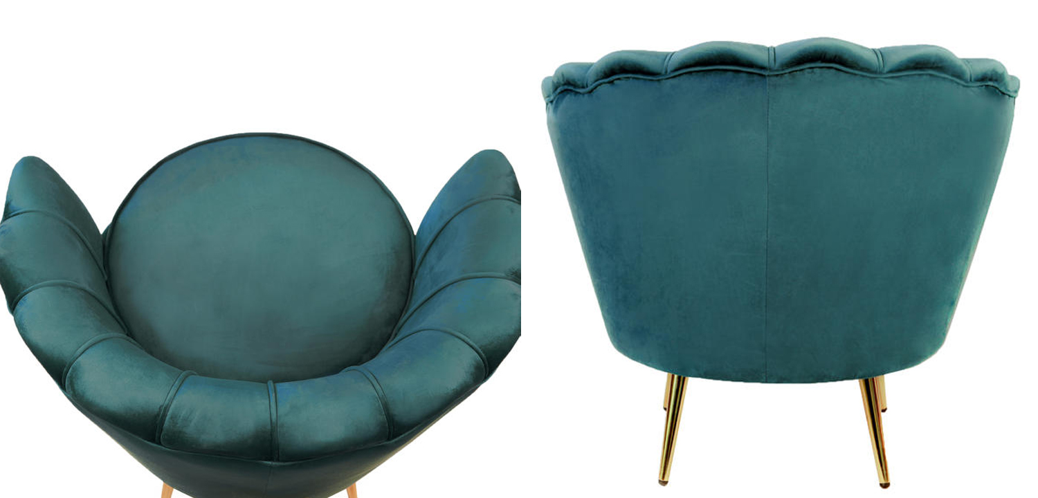 Кресло Бирюзовый велюр Trapezium Turquoise velvet - фото №1