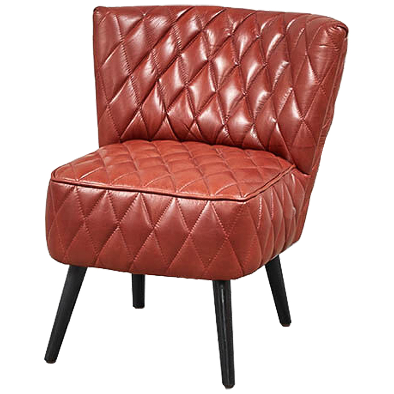 Кресло Rhombuses Upholstery Chair Малиновый (Crimson) Черный в Перми | Loft Concept 