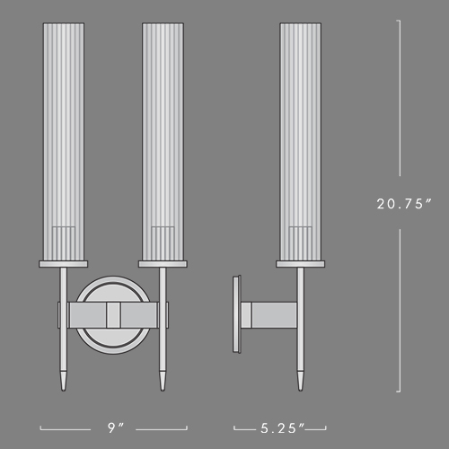 Бра Jonathan Browning ALOUETTE DOUBLE SCONCE в Перми