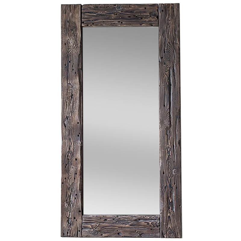 Зеркало Aged Wood Mirror Коричневый винтаж в Перми | Loft Concept 