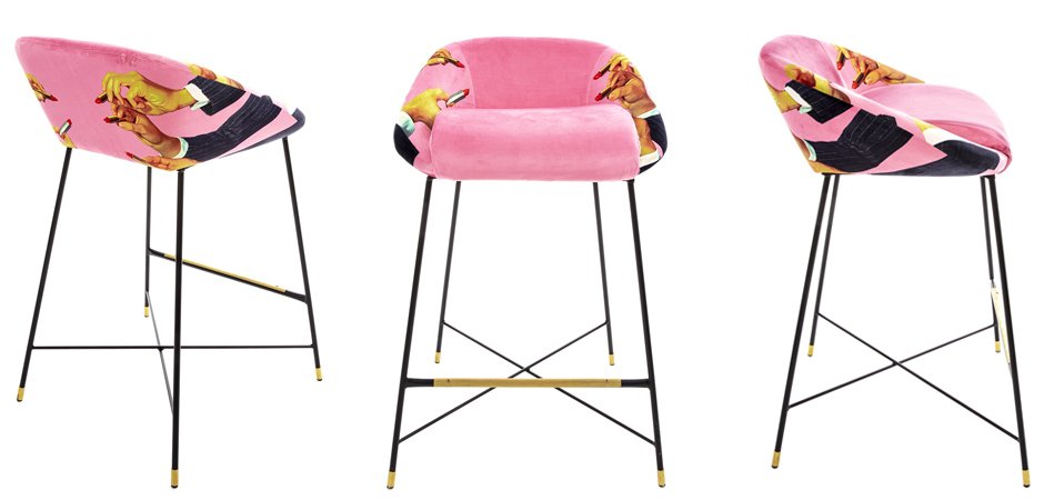 Барный стул Seletti High Stool Pink Lipsticks Барный стул Seletti High Stool Pink Lipsticks - Loft-Concept в Перми