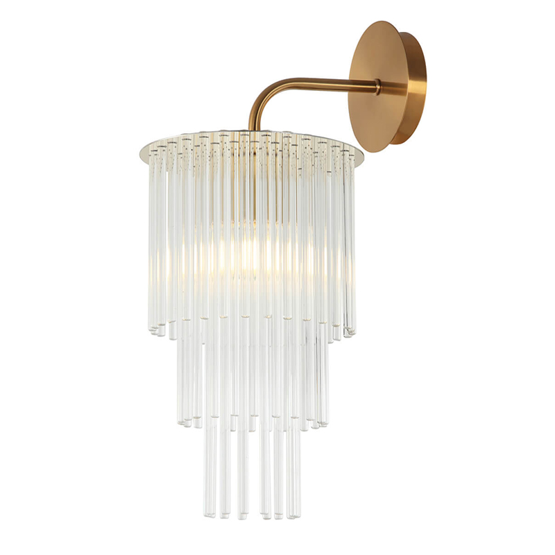 Бра Harrison Sconce gold Глянцевое золото Прозрачный в Перми | Loft Concept 