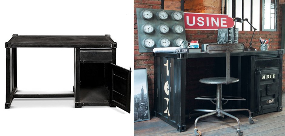Письменный стол Metal Sea Container Desk Письменный стол Metal Sea Container Desk - Loft-Concept в Перми