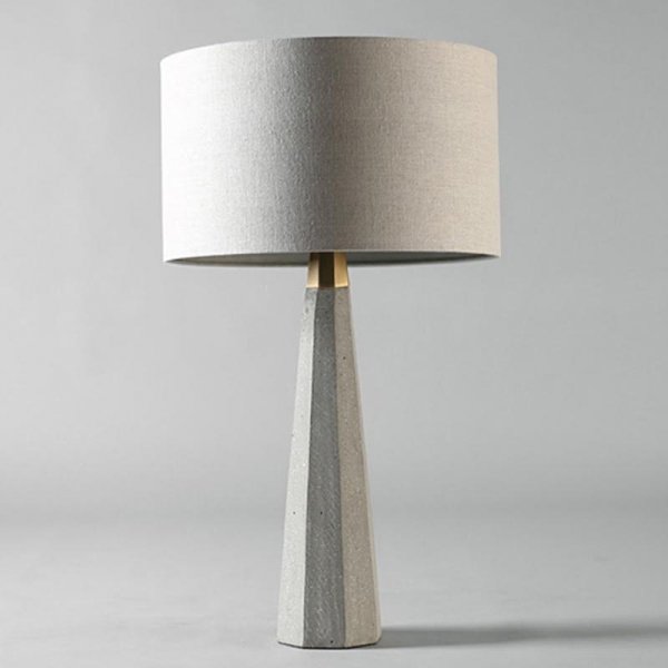 Настольная лампа Concrete Stone Table Lamp Tube Серый в Перми | Loft Concept 