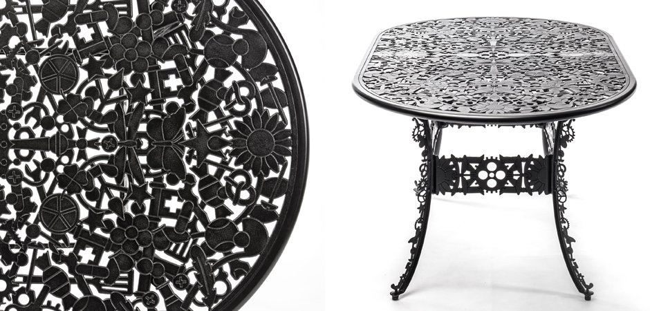 Обеденный стол Industry Collection ALUMINIUM OVAL TABLE – BLACK Обеденный стол Industry Collection ALUMINIUM OVAL TABLE – BLACK - Loft-Concept в Перми