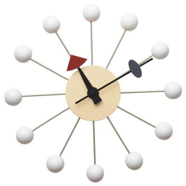 Часы George Nelson Ball Clock White Белый в Перми | Loft Concept 