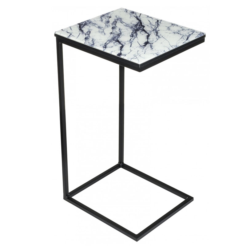 Приставной стол Zermatt Side Table white marble Белый Мрамор Bianco в Перми | Loft Concept 