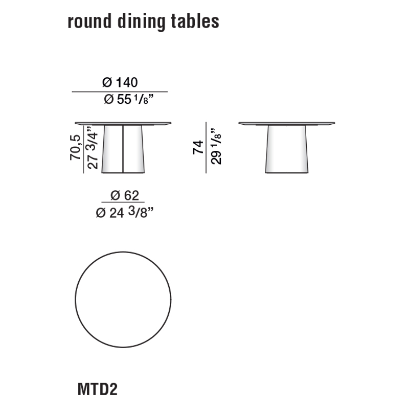 Дизайнерский круглый обеденный стол MATEO Dining Table в Перми