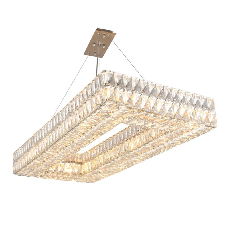 Люстра Crystal Regena Silver Rectangle Chandelier 100 Прозрачный Хром в Перми | Loft Concept 