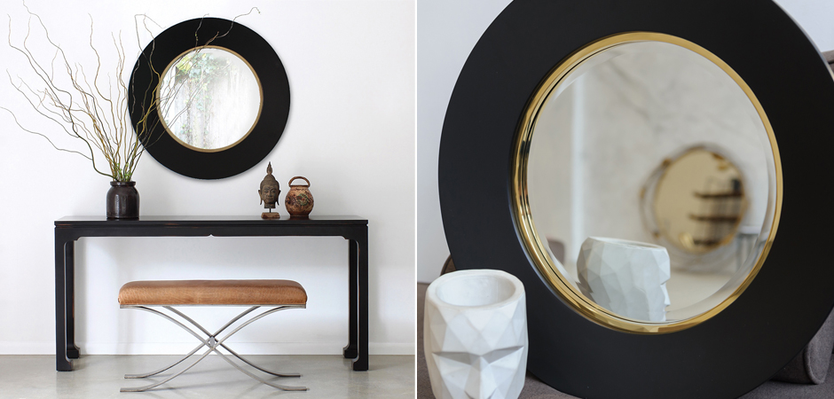 Зеркало Black Circle Mirror Зеркало Black Circle Mirror - Loft-Concept в Перми
