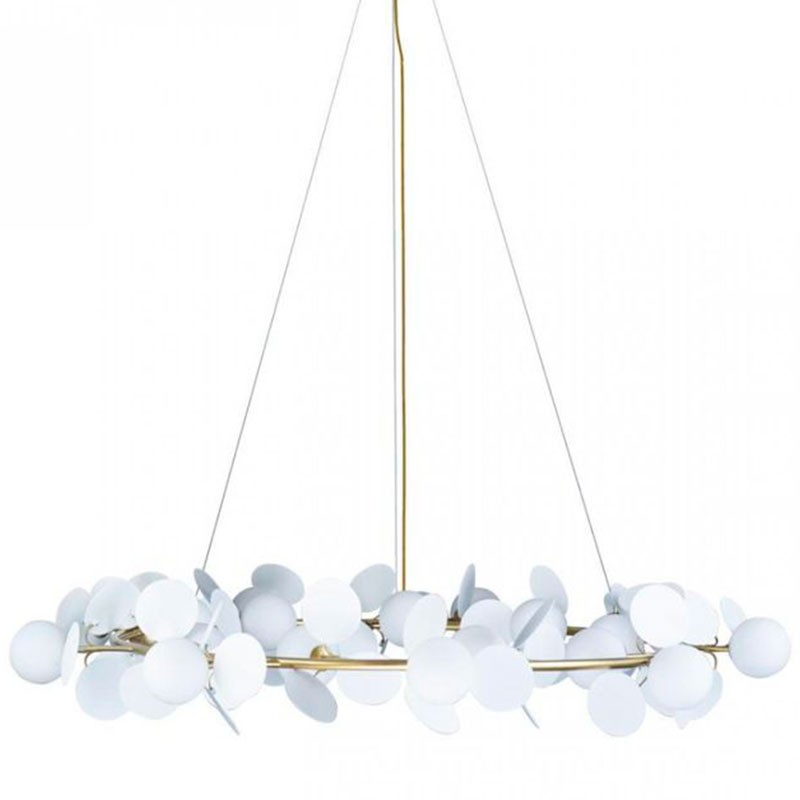 Люстра MATISSE Chandelier White диаметр 130 Белый Золотой в Перми | Loft Concept 