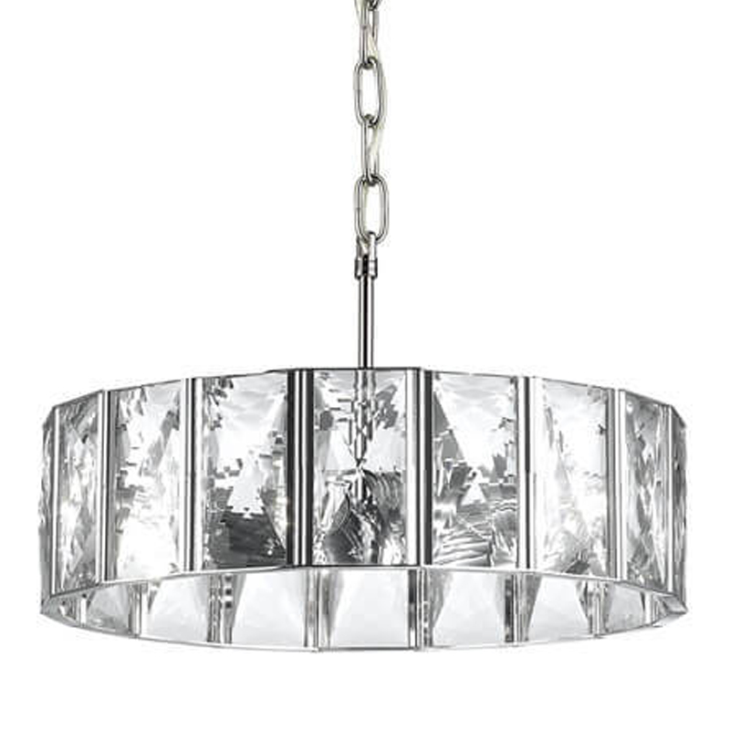 Люстра Tiers Crystal Light Chandelier Round Хром Прозрачный (Transparent) в Перми | Loft Concept 