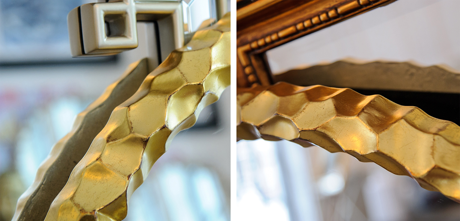 Зеркало Reginald Mirror round gold - фото