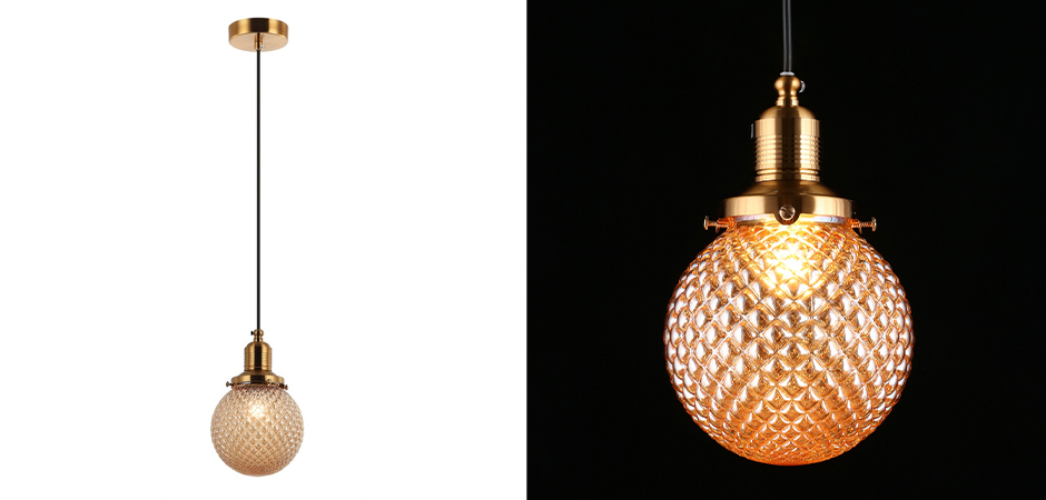 Подвесной светильник Perforated Bubbles Янтарь Подвесной светильник Perforated Bubbles Янтарь - Loft-Concept в Перми