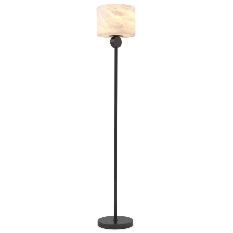 Торшер Eichholtz Floor Lamp Etruscan Bronze Темная бронза Белый в Перми | Loft Concept 