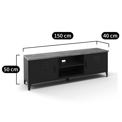 ТВ-тумба из металла и столешницей из массива дуба Metal Wood TV-Stand в Перми