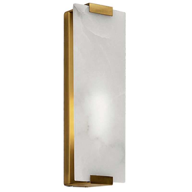 Бра Marble Rectangle Wall Lamp Brass Латунь в Перми | Loft Concept 