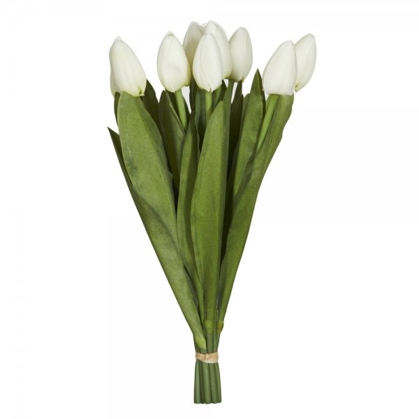 Декоративный искусственный цветок Bouquet Of White Tulips Белый Зеленый в Перми | Loft Concept 