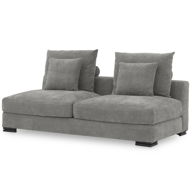 Диван Eichholtz Sofa Clifford 2-Seater grey Серый Черный в Перми | Loft Concept 