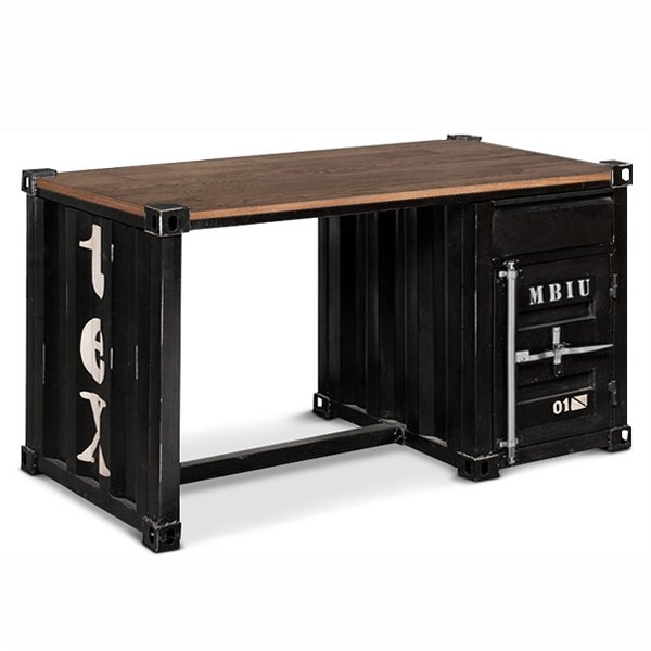 Письменный стол Metal & Oak Sea Container Desk Дуб темный в Перми | Loft Concept 