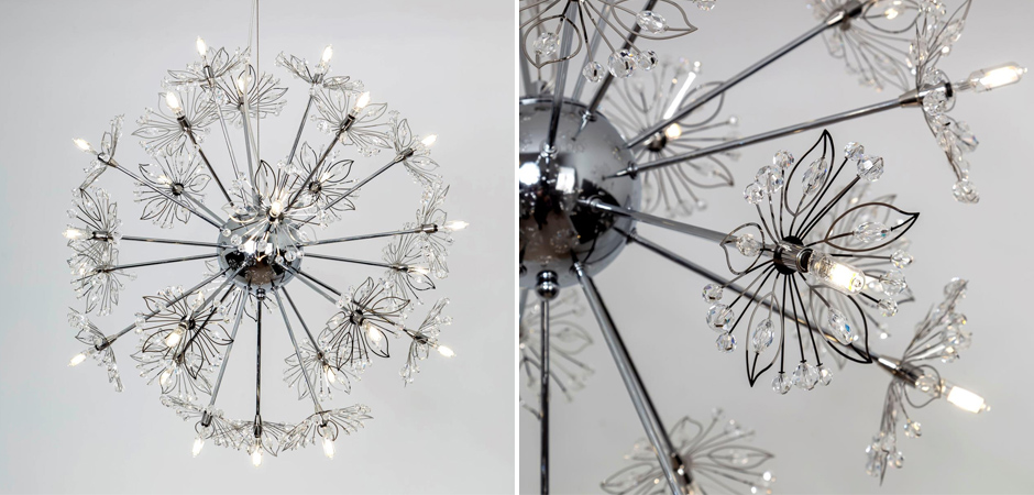 Люстра Chamomile Silver с Хрустальным Плафоном Люстра Chamomile Silver с Хрустальным Плафоном - Loft-Concept в Перми