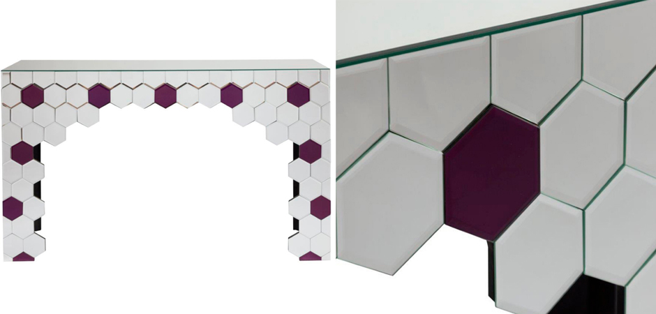 Консоль Mirrored Honeycomb Консоль Mirrored Honeycomb - Loft-Concept в Перми