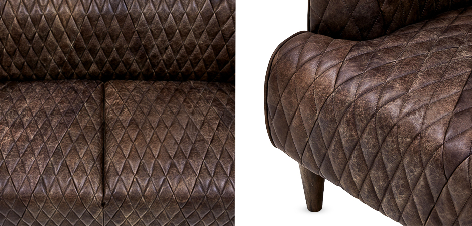 Диван Rhombuses Upholstery Triple Sofa Диван Rhombuses Upholstery Triple Sofa - Loft-Concept в Перми