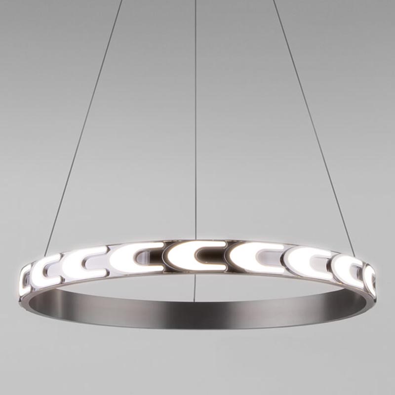 Люстра Maoris Ring Horizontal Chandelier D60 Никель Сатин в Перми | Loft Concept 