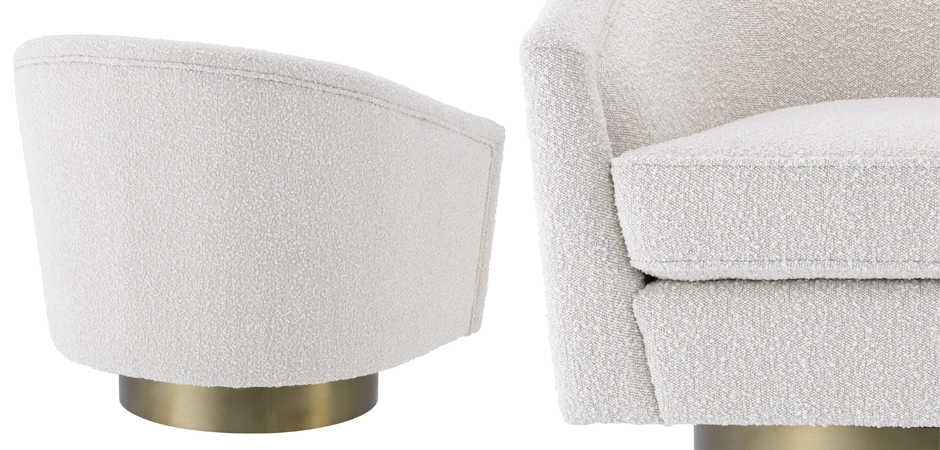 Кресло Eichholtz Swivel Chair Catene Boucle cream Кресло Eichholtz Swivel Chair Catene Boucle cream - Loft-Concept в Перми