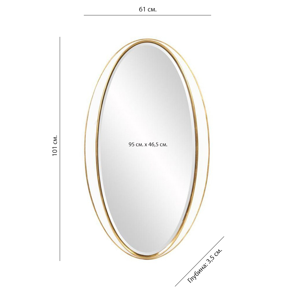 Зеркало овальное в глянцевой раме  Mirror Gloss в Перми