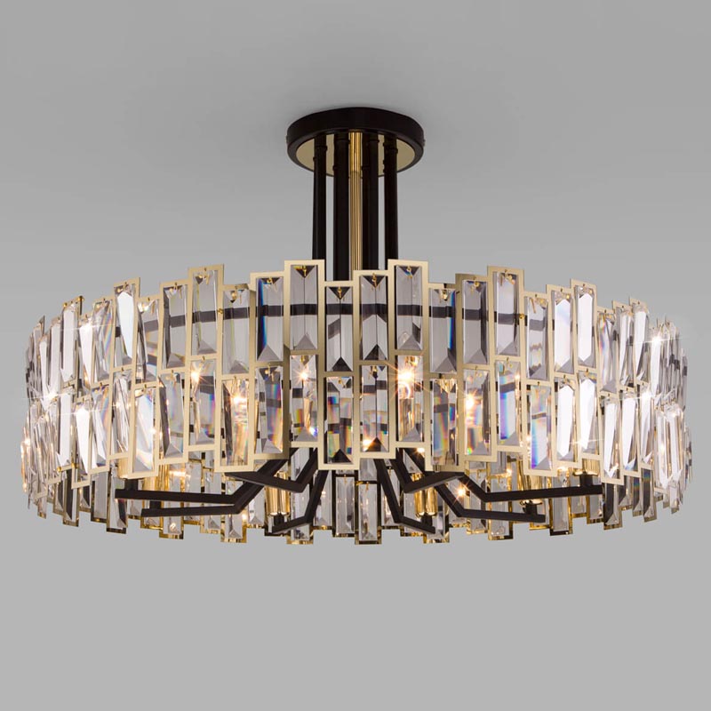 Потолочная люстра Darkness Chandelier gold 71 Черный Прозрачный (Transparent) Золотой в Перми | Loft Concept 