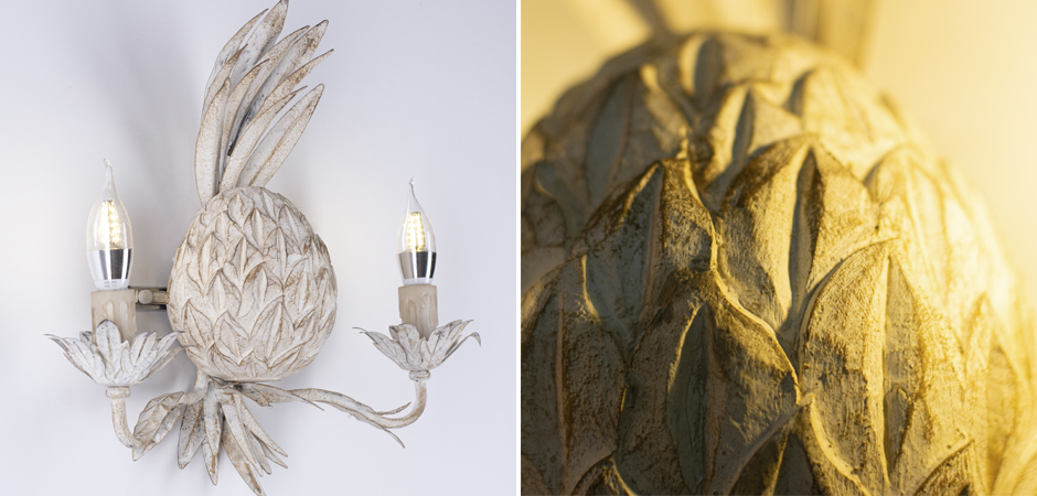 Бра Ананас белый прованс Pineapple Wall Lamp Бра Ананас белый прованс Pineapple Wall Lamp - Loft-Concept в Перми
