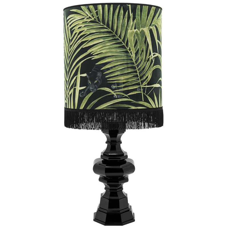 Настольная лампа Table Lamp Empire Velvet Black Green Зеленый Черный в Перми | Loft Concept 