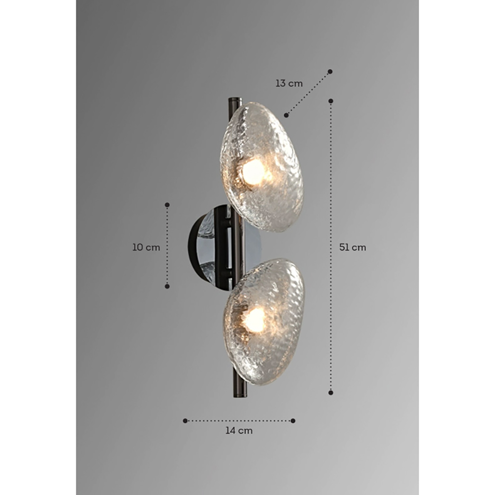 Бра LINDIS FROST LONG WALL 2 лампы Прозрачное стекло в Перми