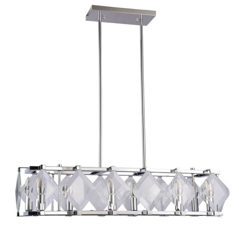 Люстра Glass Rhombus Lighting Хром в Перми | Loft Concept 