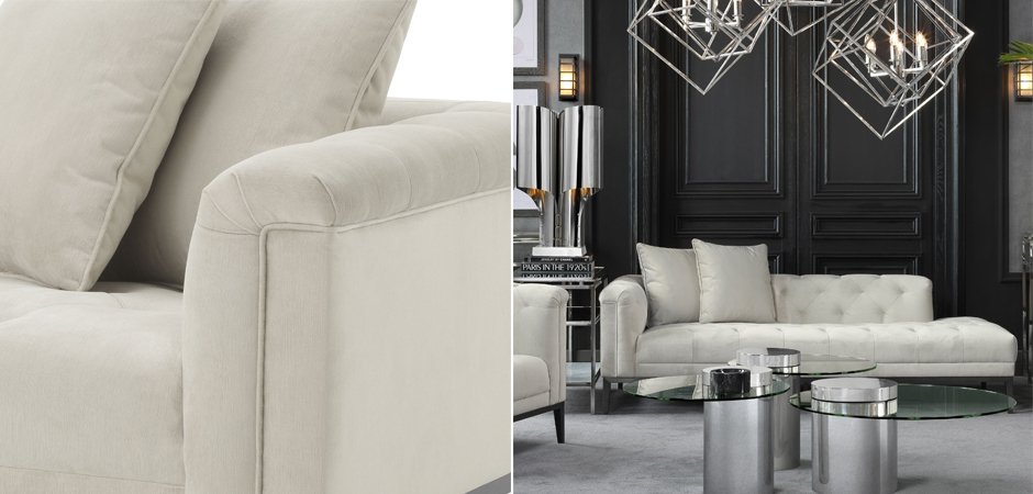 Кушетка Eichholtz Lounge Sofa Cesare Left Pebble grey Кушетка Eichholtz Lounge Sofa Cesare Left Pebble grey - Loft-Concept в Перми