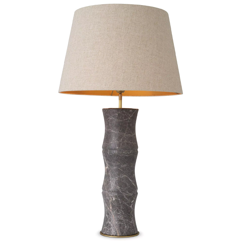 Настольная лампа Eichholtz Table Lamp Bonny Grey Бежево-серый Серый Латунь в Перми | Loft Concept 