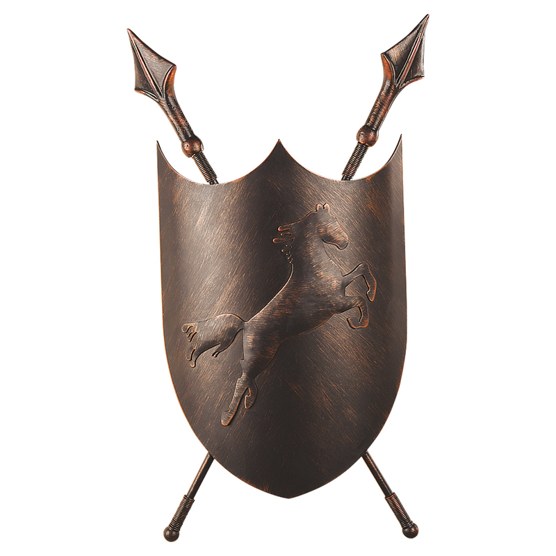 Бра Shield Horse Sconce Коричневый винтаж в Перми | Loft Concept 