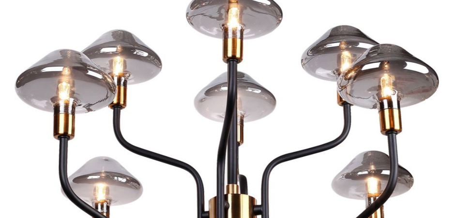 Люстра Gray Glass Mushrooms Люстра Gray Glass Mushrooms - Loft-Concept в Перми