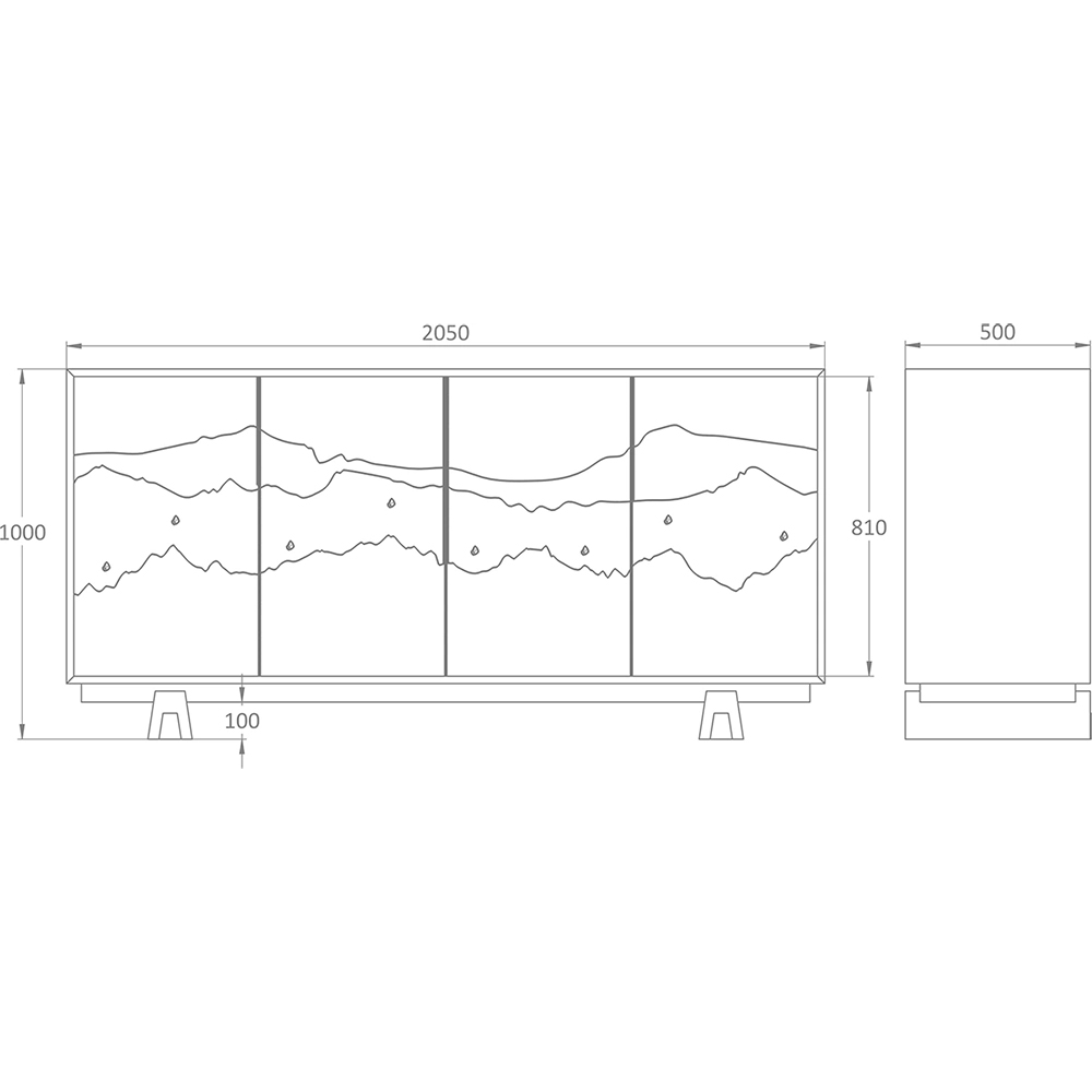 Буфет Okinawa Taupe Large в Перми