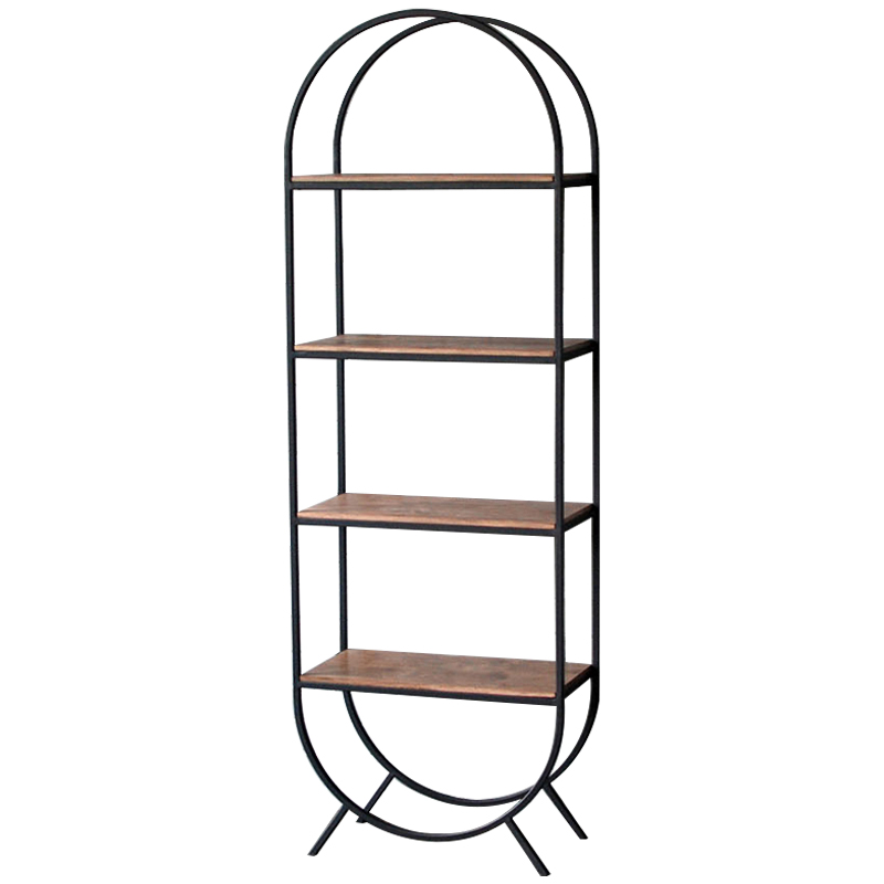 Стеллаж Lugo Industrial Metal Rust Black Rack Коричневый Черный в Перми | Loft Concept 