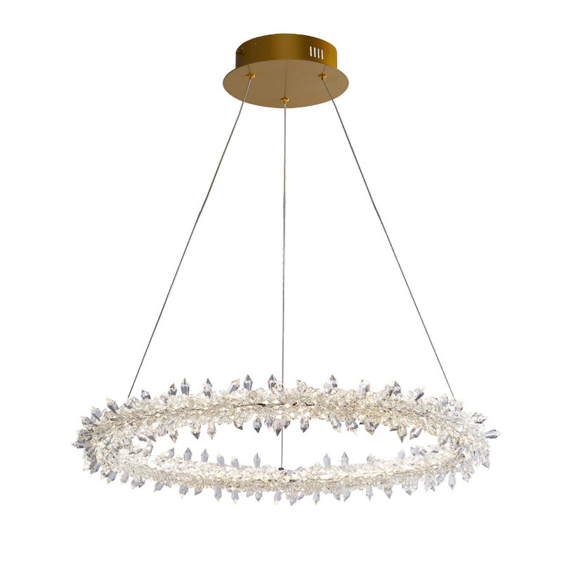 Люстра Crystal round chandelier Прозрачный Латунь в Перми | Loft Concept 